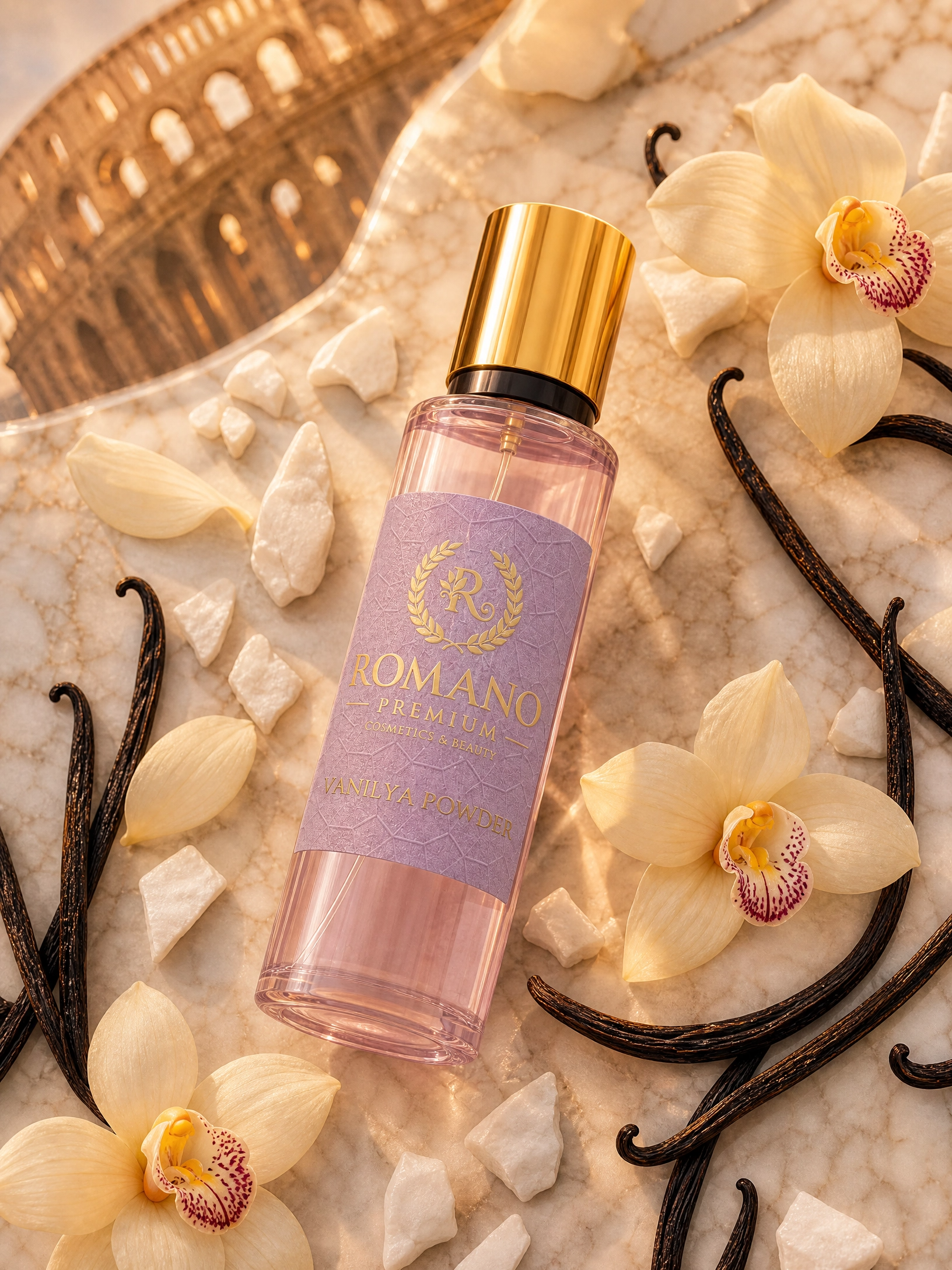 ROMANO PREMIUM VANİLYA POWDER VÜCUT SPREYİ 150 ML KALICI PARFÜM ESANSLI