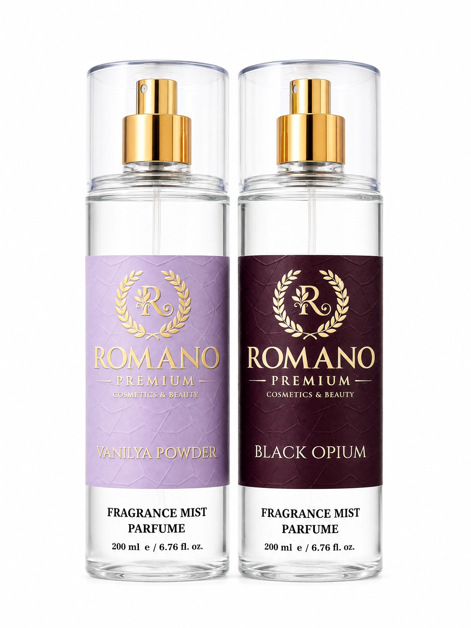 Romano Vanilya Powder-Black Opium Ikili Set Vücut Spreyi 200 ml Kalıcı Yüksek Esans