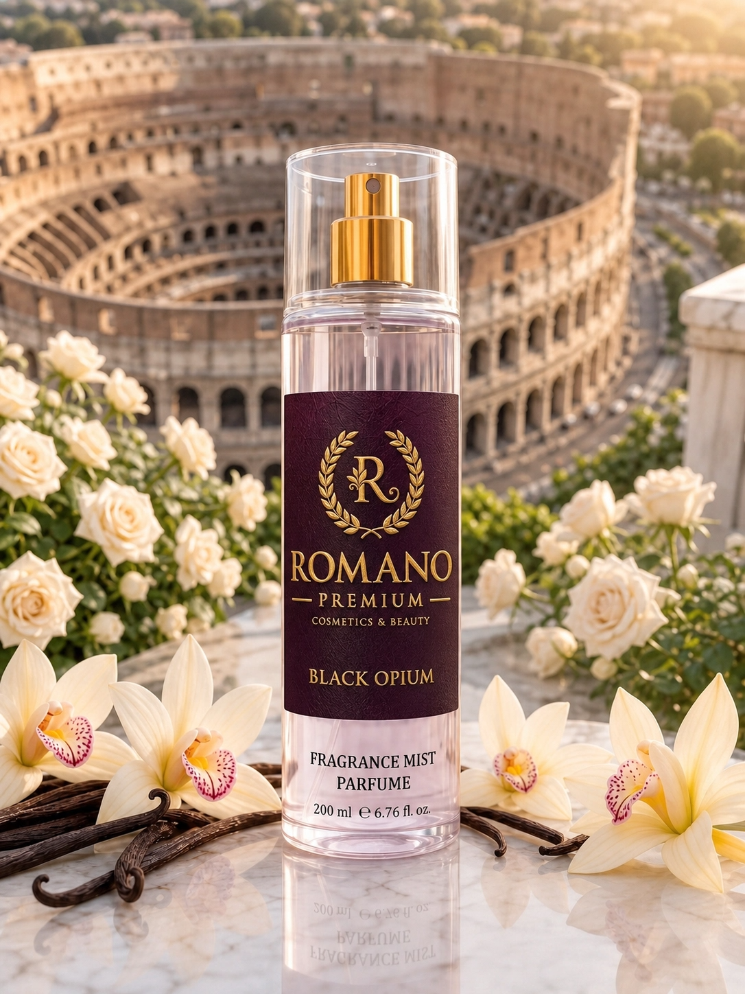 Romano Black Opium Vücut Spreyi 200 ml Kalıcı Parfüm Esanslı