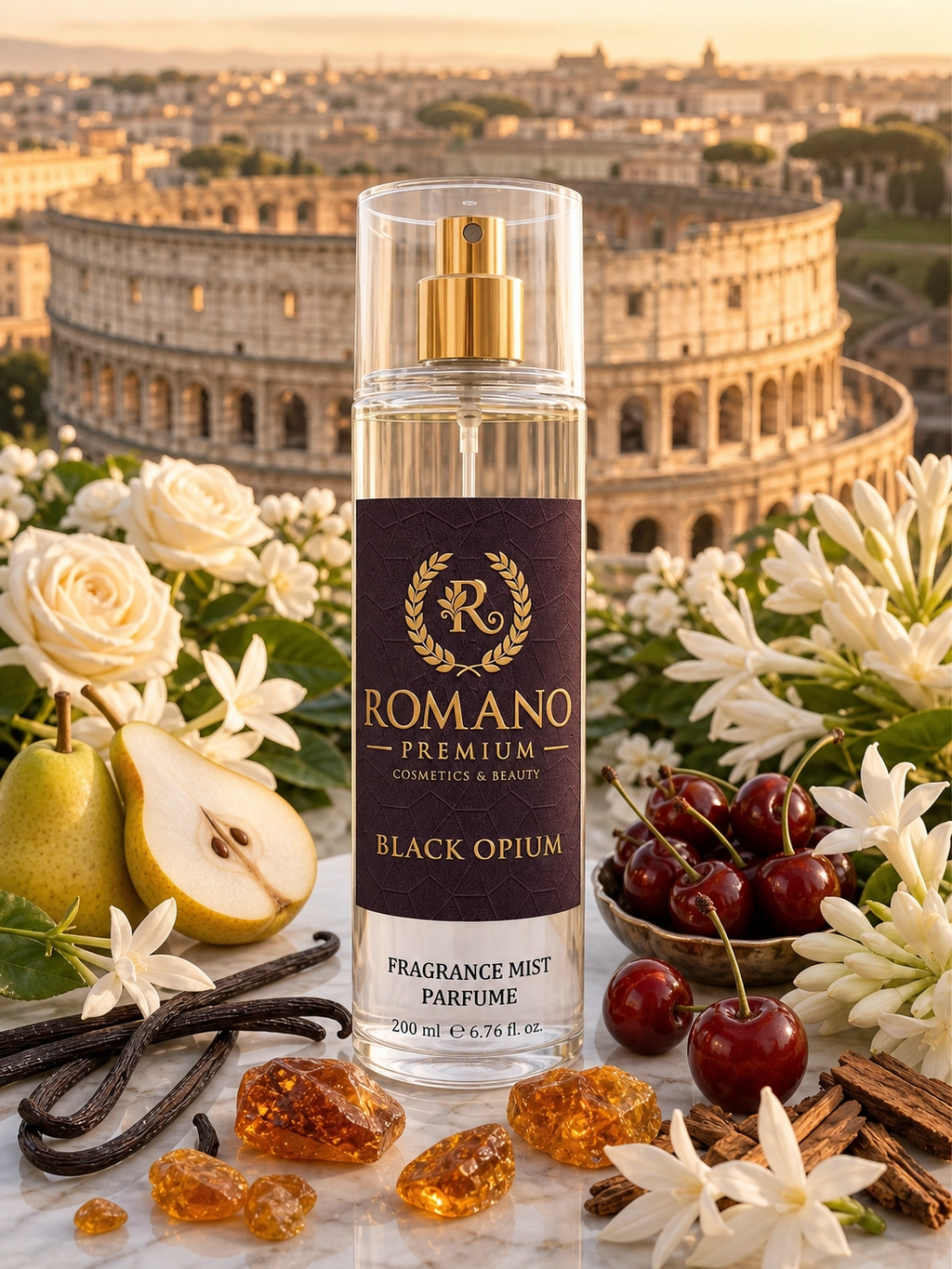 Romano Black Opium Vücut Spreyi 200 ml Kalıcı Parfüm Esanslı