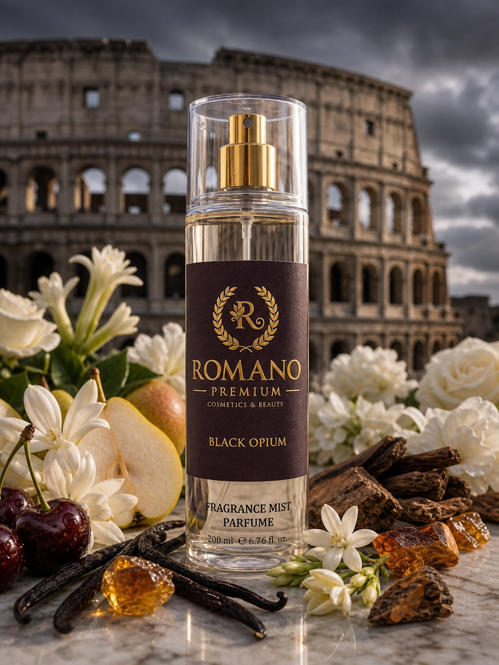 Romano Black Opium Vücut Spreyi 200 ml Kalıcı Parfüm Esanslı