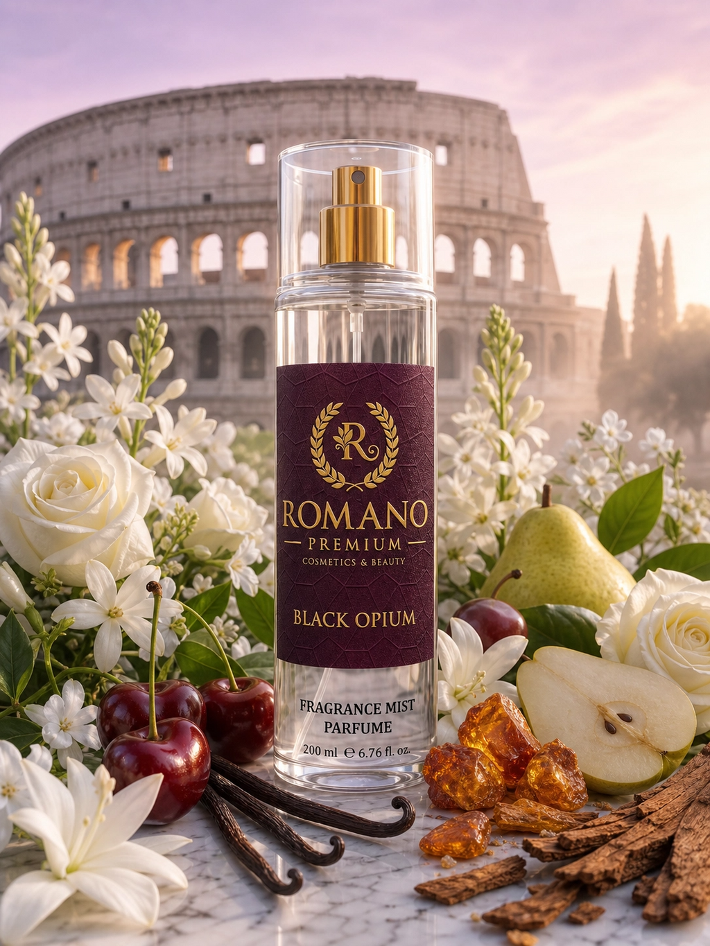 Romano Black Opium Vücut Spreyi 200 ml Kalıcı Parfüm Esanslı